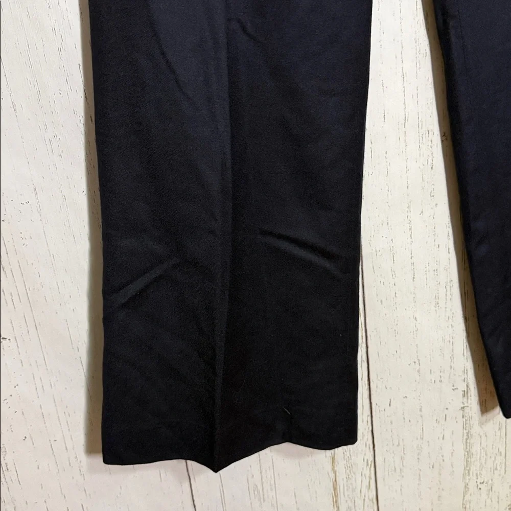 J. Crew Navy Blue 100% Wool Favorite Fit Bootcut Pleated Dress Pants Size 10 - Picture 2 of 5